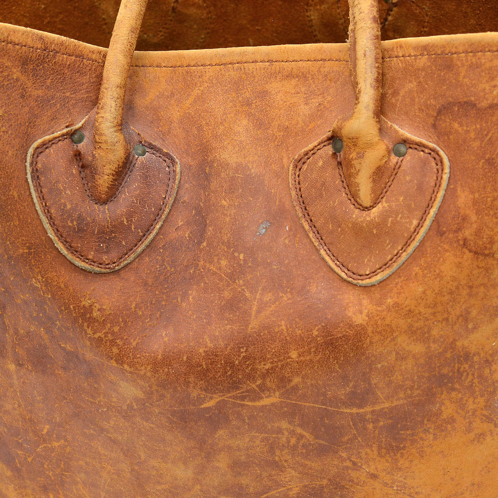 1960's L.L.BEAN LEATHER CARRYALL BAG / BEAUTIFUL PATINA ... MEDIUM