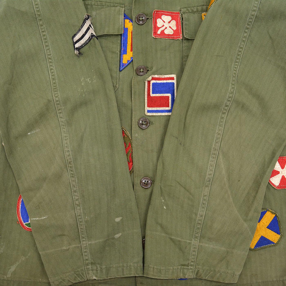 1950's U.S.MILITARY MEMORABILIA PATCH M-47 HBT JACKET ... SMALL