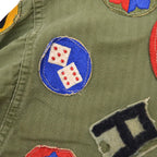 1950's U.S.MILITARY MEMORABILIA PATCH M-47 HBT JACKET ... SMALL