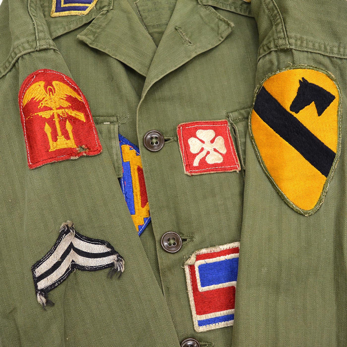 1950's U.S.MILITARY MEMORABILIA PATCH M-47 HBT JACKET ... SMALL