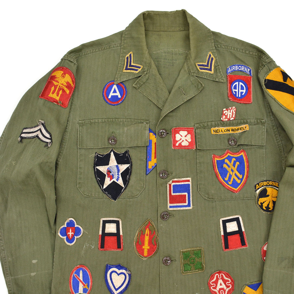 1950's U.S.MILITARY MEMORABILIA PATCH M-47 HBT JACKET ... SMALL