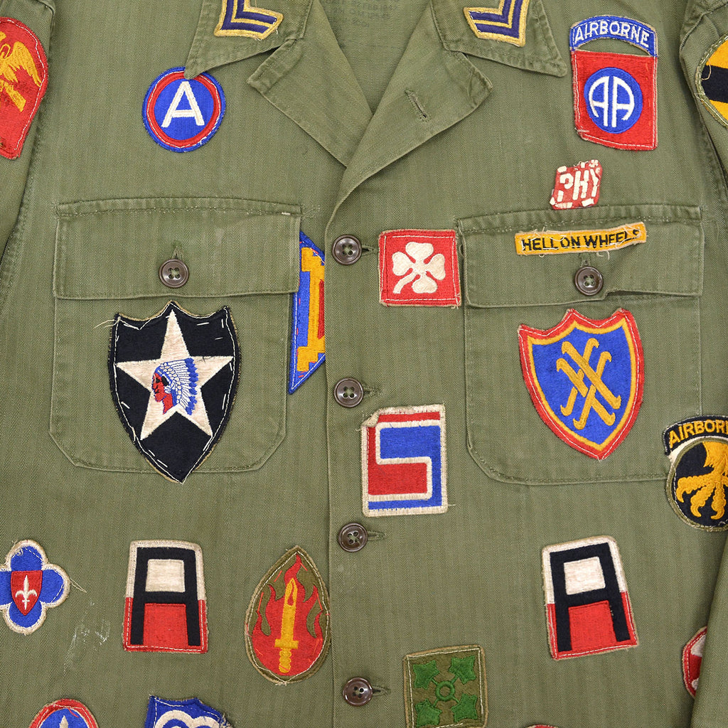 1950's U.S.MILITARY MEMORABILIA PATCH M-47 HBT JACKET ... SMALL