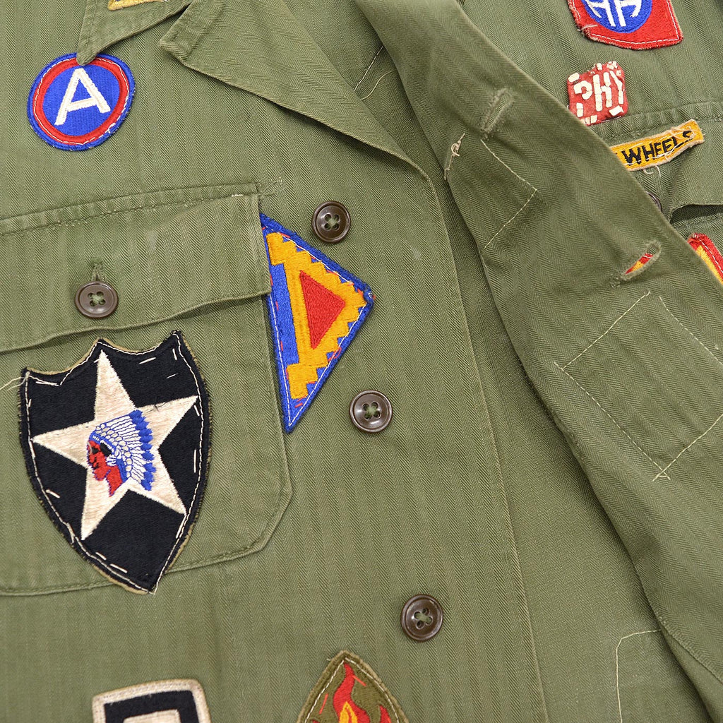 1950's U.S.MILITARY MEMORABILIA PATCH M-47 HBT JACKET ... SMALL