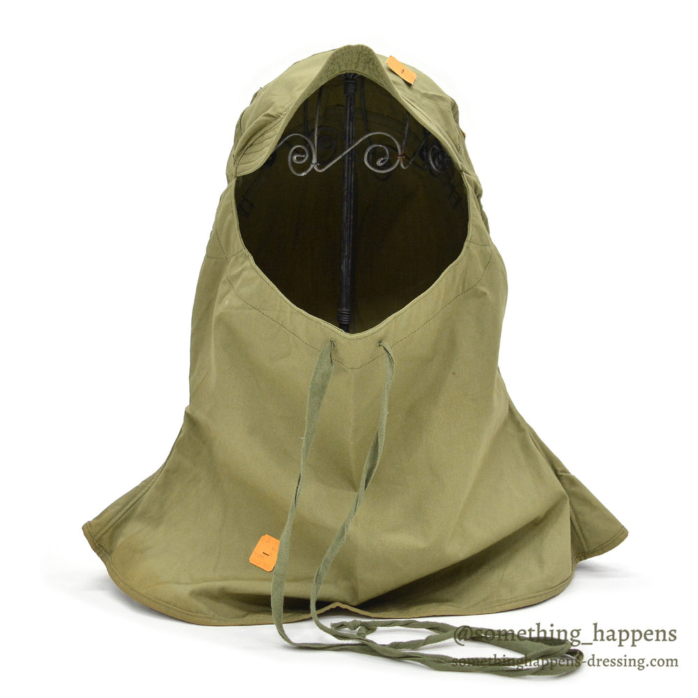 1940's DEADSTOCK USARMY WW2 CLOTH HOOD / CUTTER TAGS...