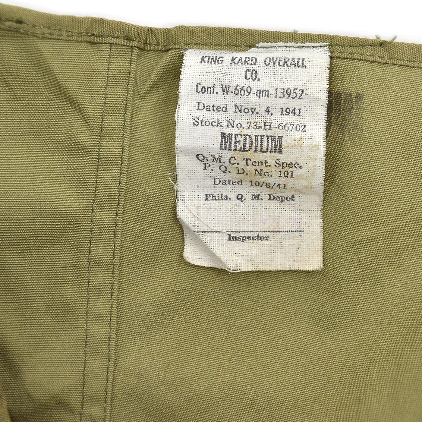 1940's DEADSTOCK U.S.ARMY WW2 CLOTH HOOD / CUTTER TAGS ...