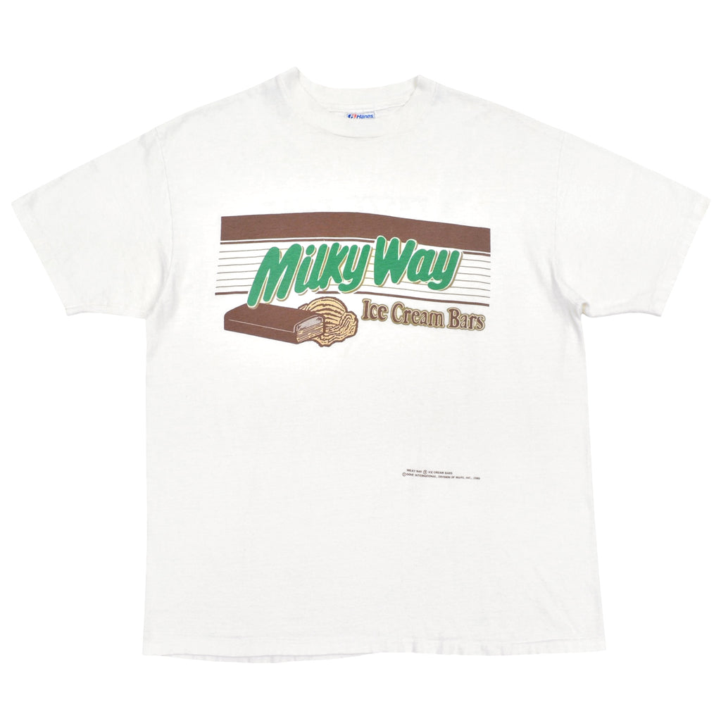 1980's~ HANES MILKY WAY ICE CREAM BARS PROMO T-SHIRT ... XL