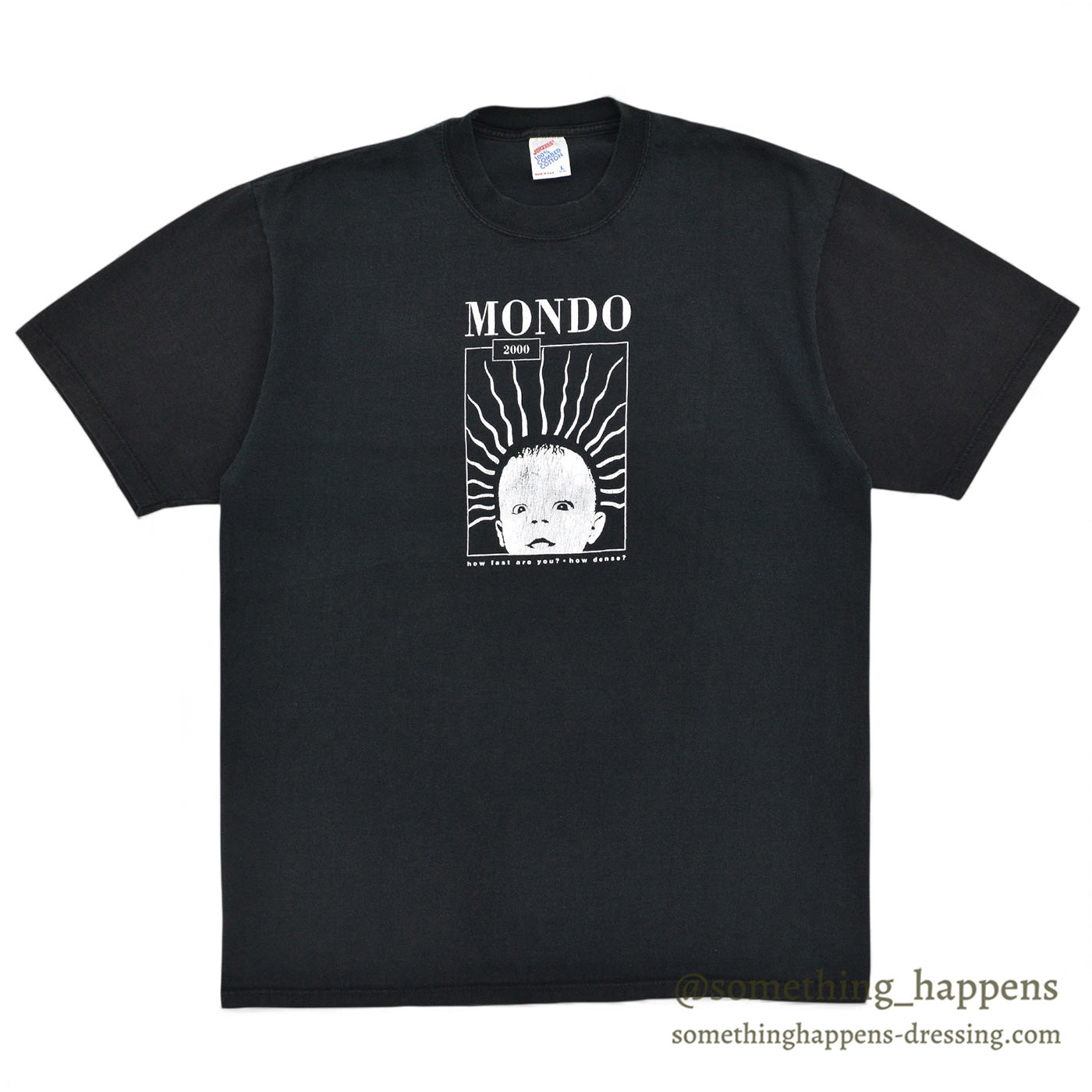 1990's JERZEES MONDO 2000 MAGAZINE T-SHIRT / TWO-TONE ... L