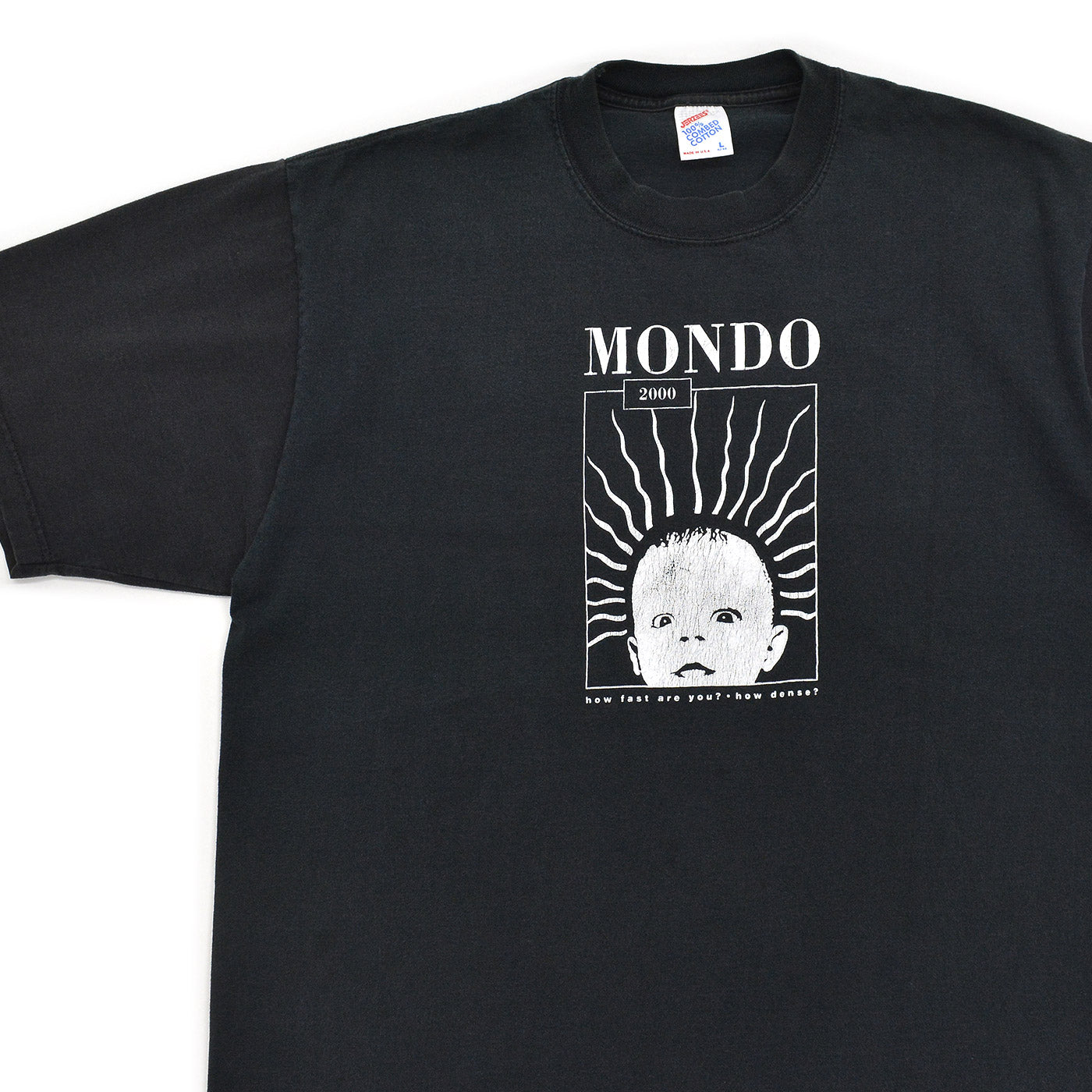 1990's JERZEES MONDO 2000 MAGAZINE T-SHIRT / TWO-TONE ... L