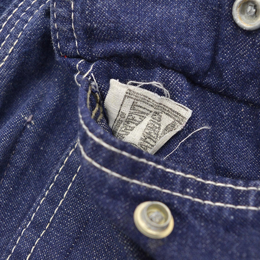 1960's~ MONTGOMERY WARD HIPPIE EMBROIDERED DENIM COVERALL ... 38