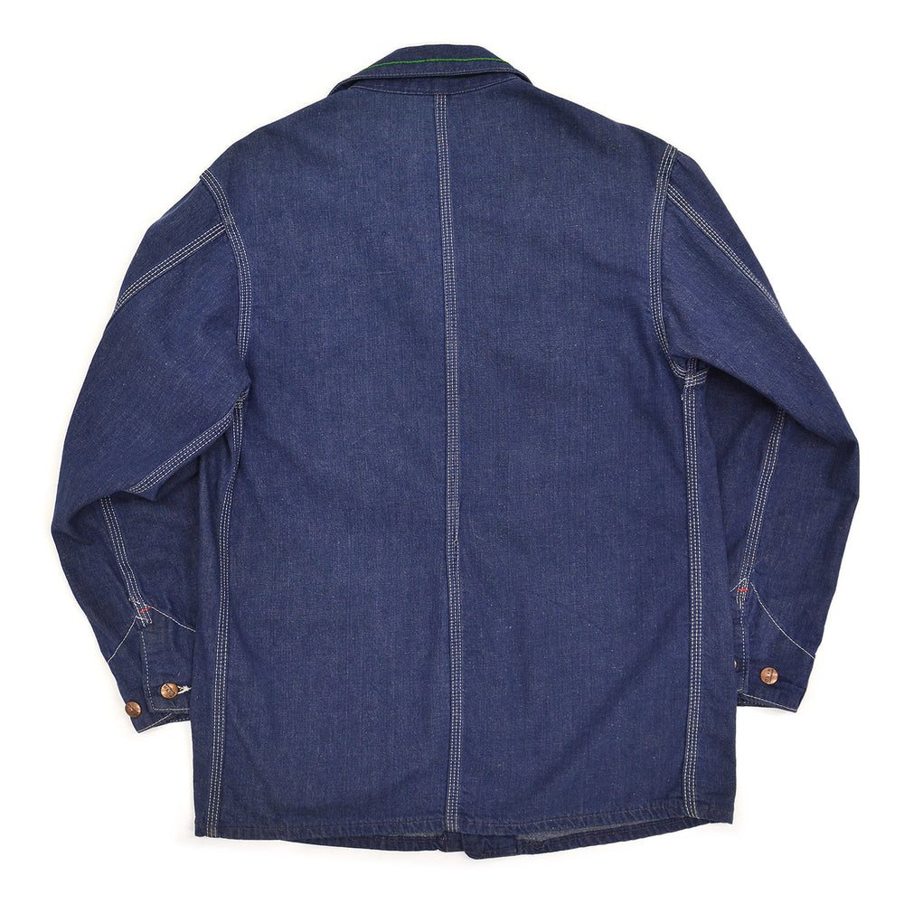 1960s~ MONTGOMERY WARD HIPPIE EMBROIDERED DENIM COVERALL ... 38