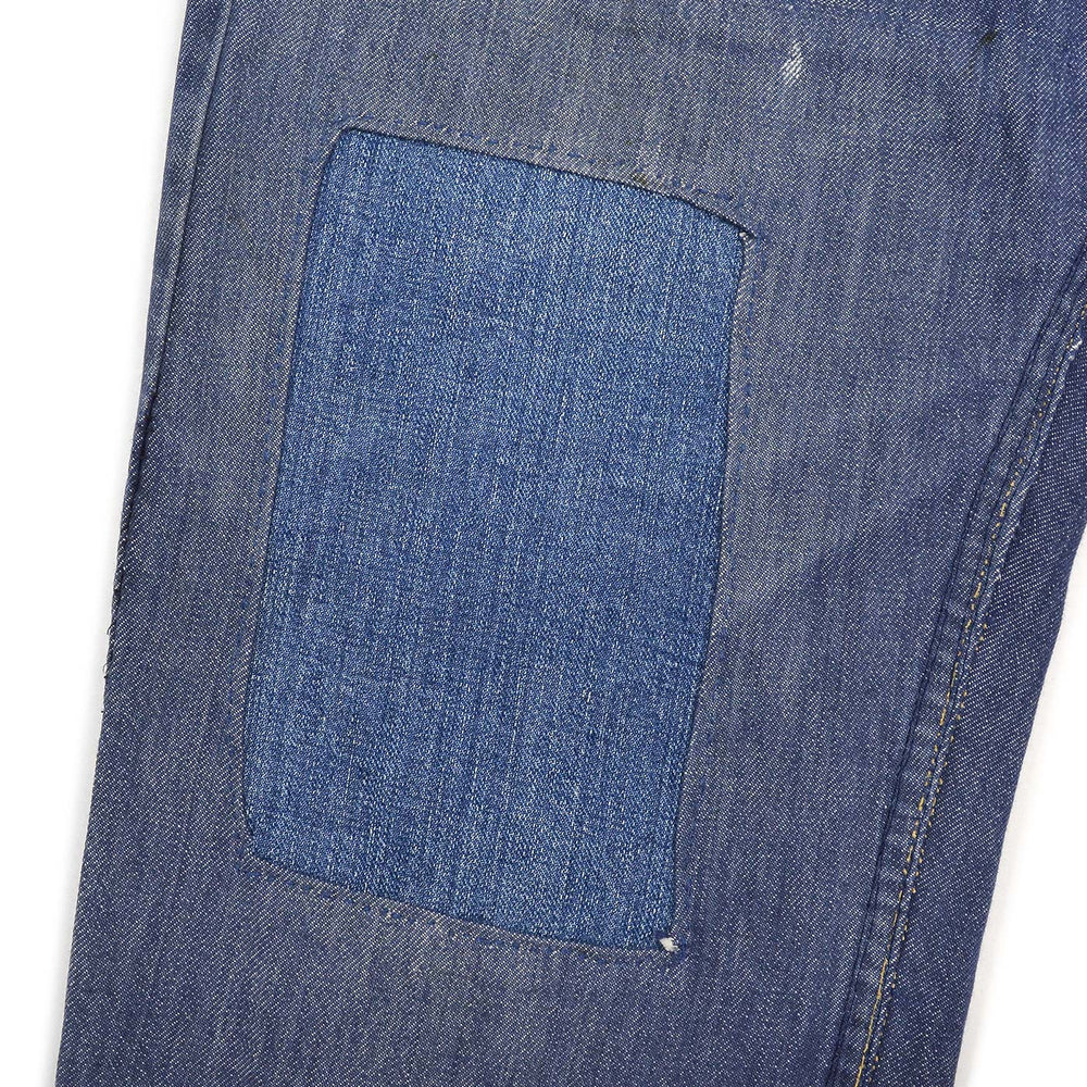 1970's MONTGOMERY WARD PATCHWORK CUSTOMIZED VAT DYE DENIM PANTS ... W37/L29
