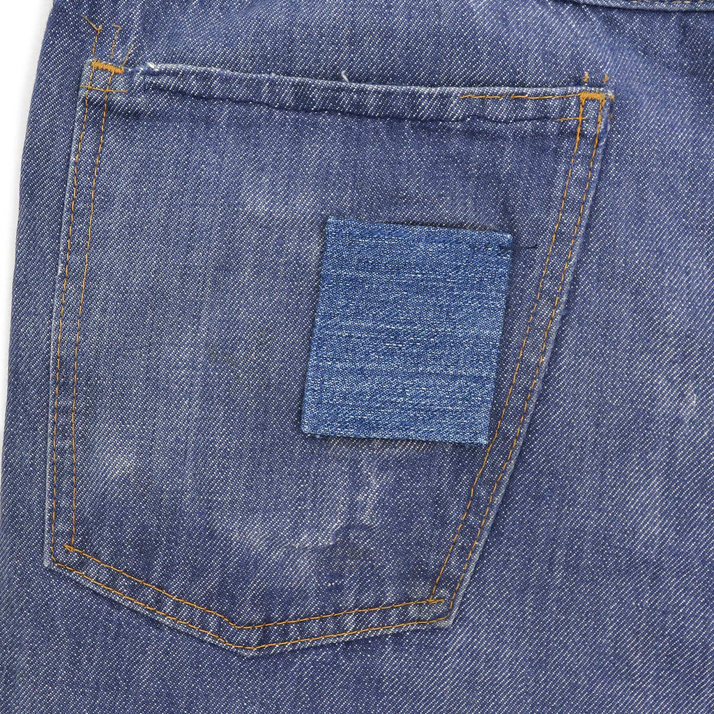 1970's MONTGOMERY WARD PATCHWORK CUSTOMIZED VAT DYE DENIM PANTS ... W37/L29