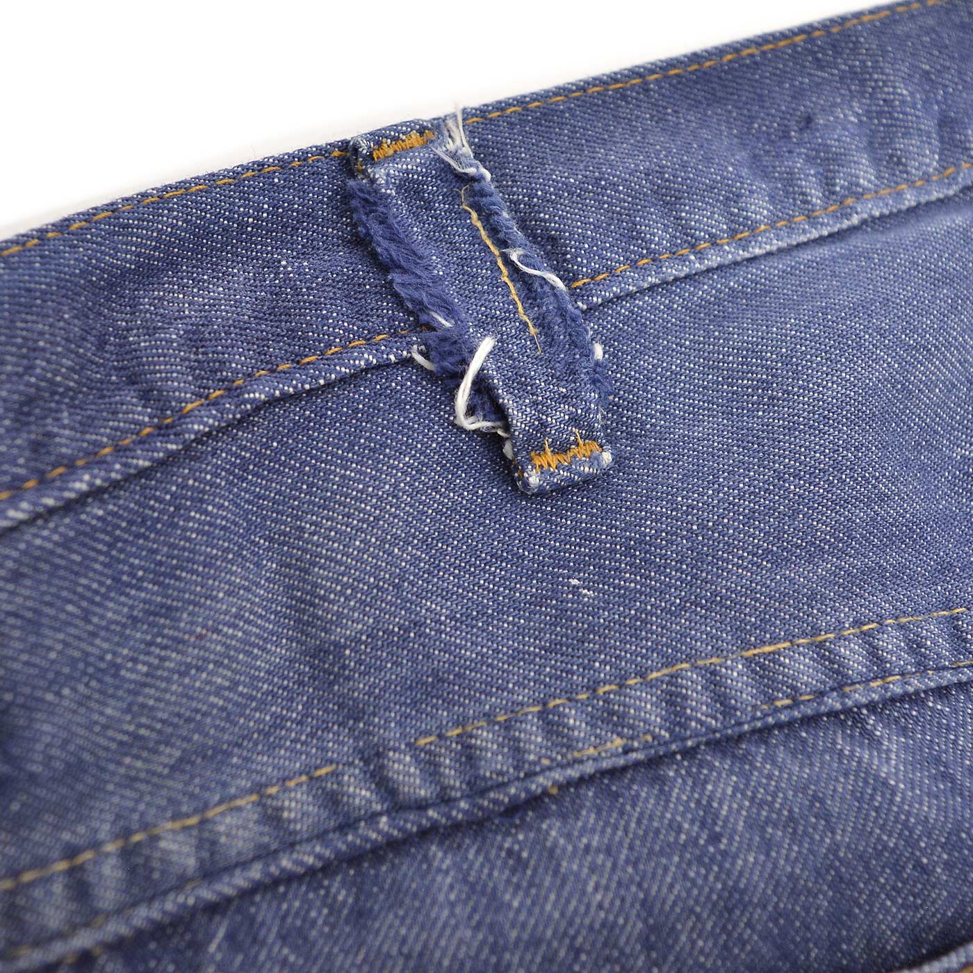 1970's MONTGOMERY WARD PATCHWORK CUSTOMIZED VAT DYE DENIM PANTS ... W37/L29