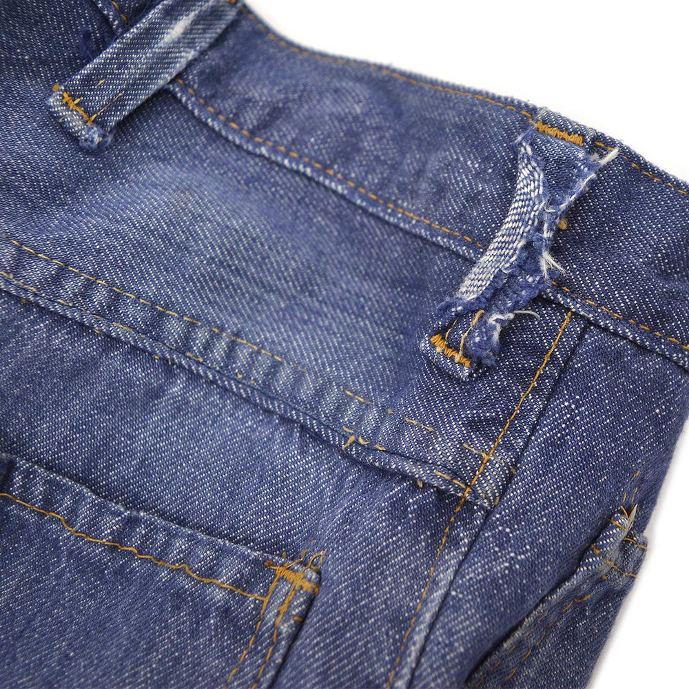 1970's MONTGOMERY WARD PATCHWORK CUSTOMIZED VAT DYE DENIM PANTS ... W37/L29