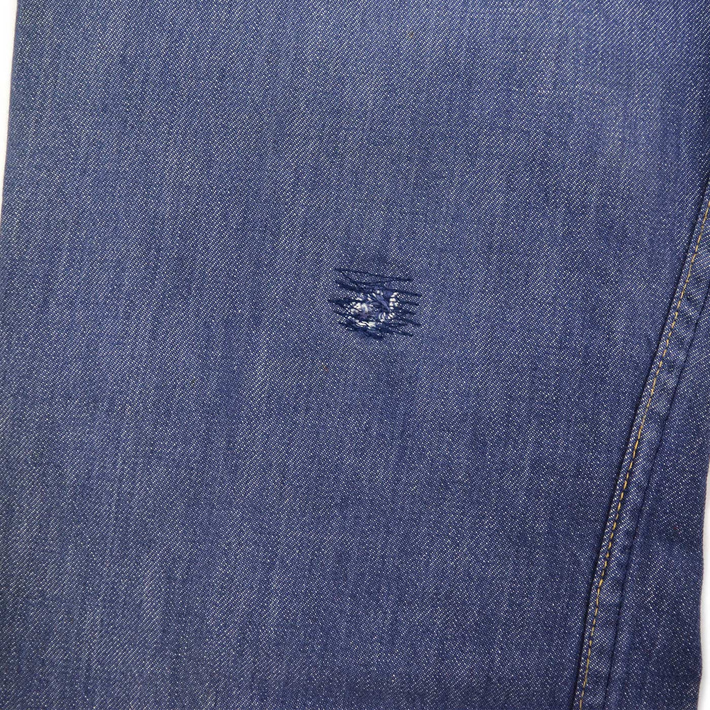 1970's MONTGOMERY WARD PATCHWORK CUSTOMIZED VAT DYE DENIM PANTS ... W37/L29