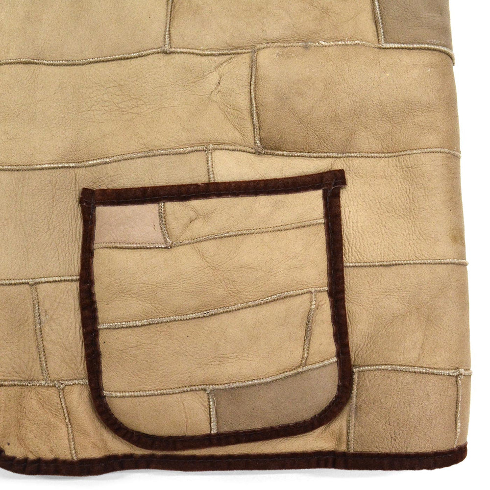 ~1980's OLD RANDOM PATCHWORK SHEARLING VEST...