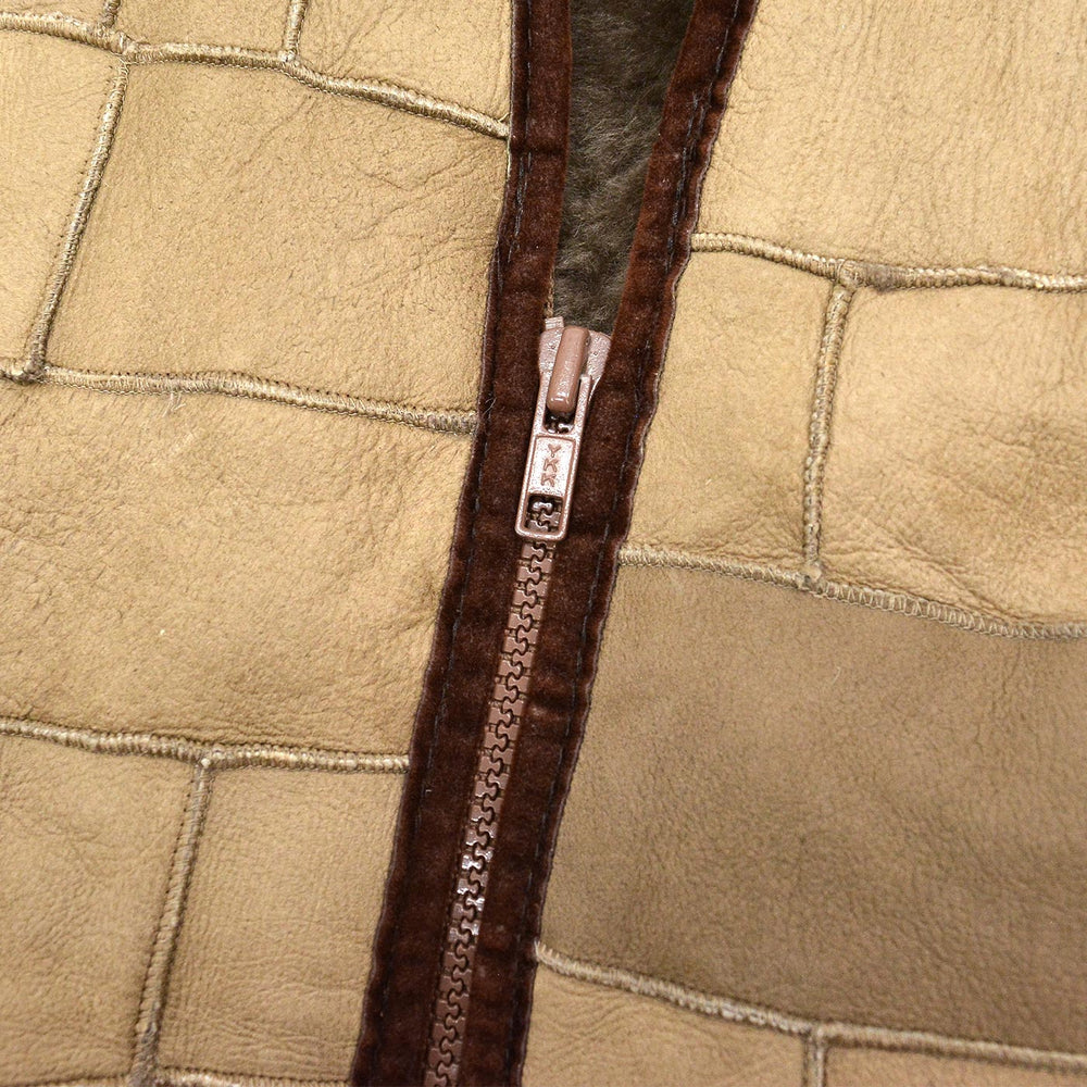 ~1980's OLD RANDOM PATCHWORK SHEARLING VEST...