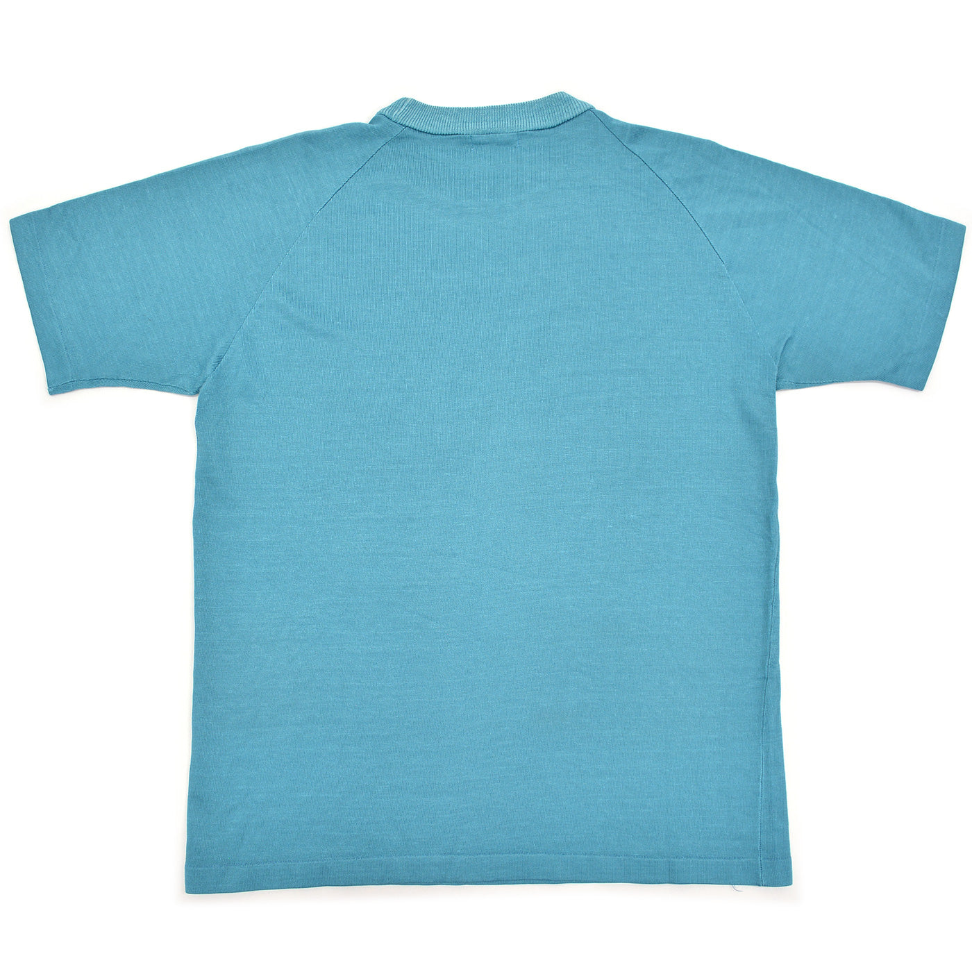 1960s~ MUNSINGWEAR TURQUOISE JERSEY KNIT T-SHIRT ... L