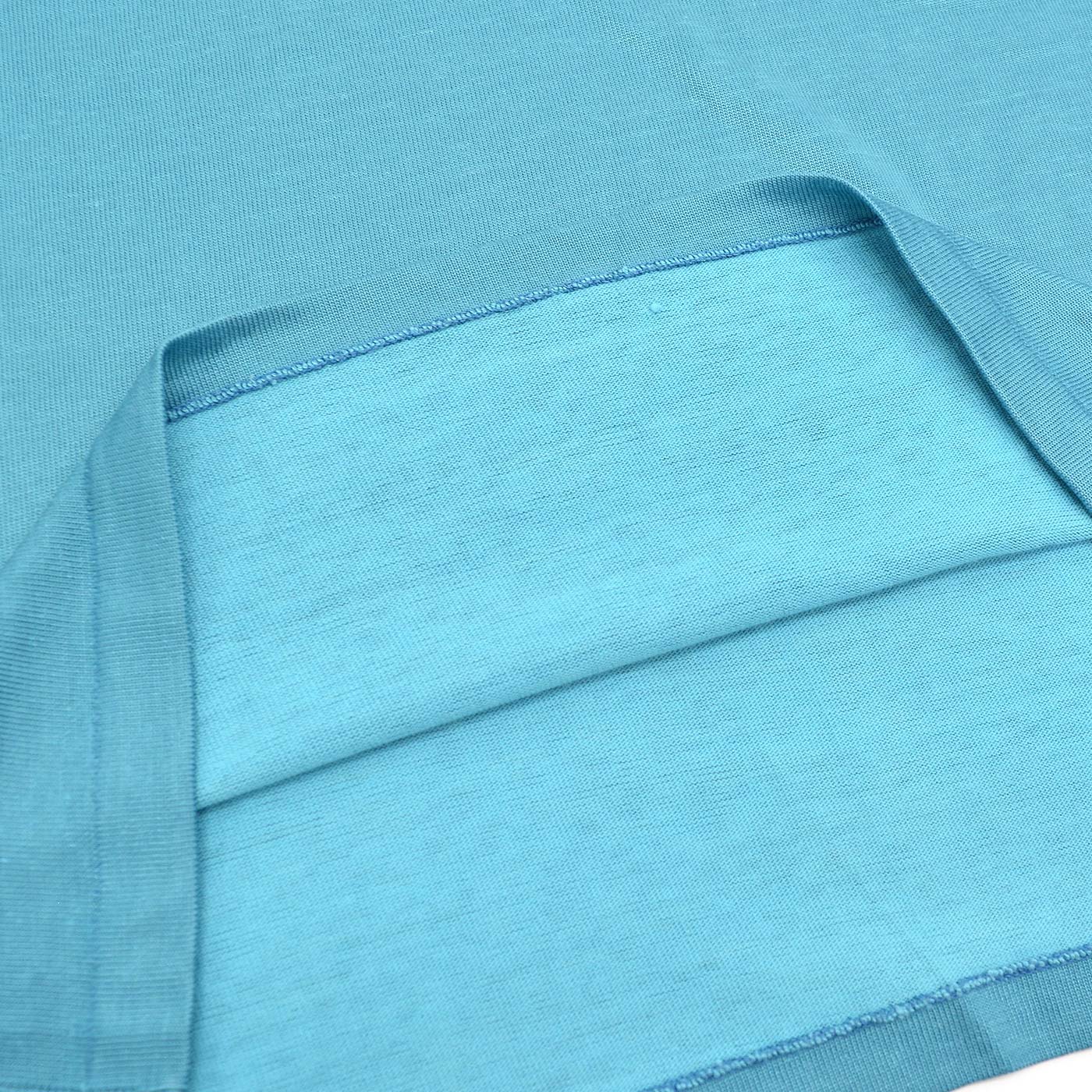 1960s~ MUNSINGWEAR TURQUOISE JERSEY KNIT T-SHIRT ... L