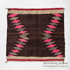 c.1940 NAVAJO RUG PINK DIAMONDS / SINGLE SADDLE BLANKET ...