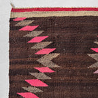 c.1940 NAVAJO RUG PINK DIAMONDS / SINGLE SADDLE BLANKET ...
