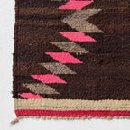 c.1940 NAVAJO RUG PINK DIAMONDS / SINGLE SADDLE BLANKET ...