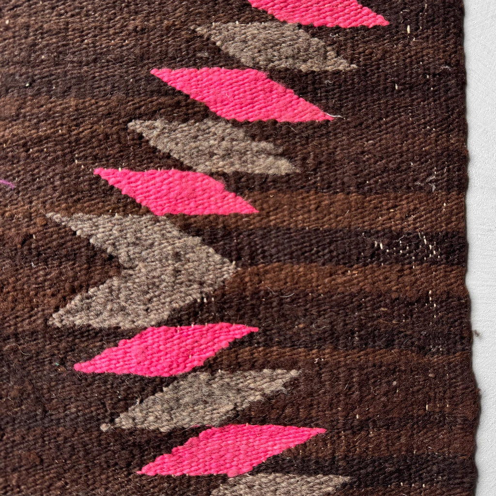 c.1940 NAVAJO RUG PINK DIAMONDS / SINGLE SADDLE BLANKET ...