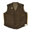 c.1930s DEADSTOCK DARK BROWN CORDUROY WORK VEST / BUCKLE-BACK ... 44