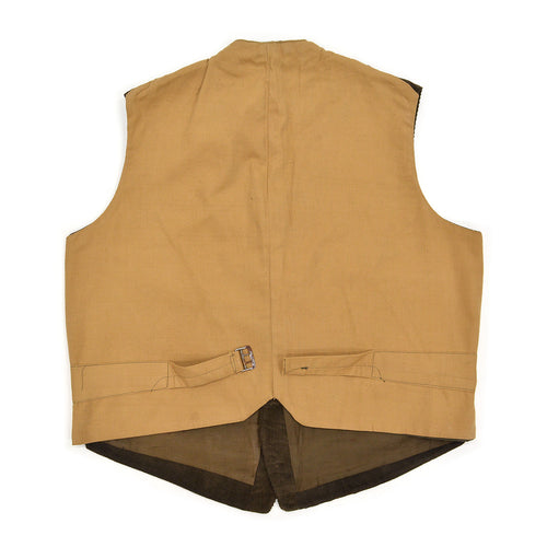 c.1930s DEADSTOCK DARK BROWN CORDUROY WORK VEST / BUCKLE-BACK ... 44
