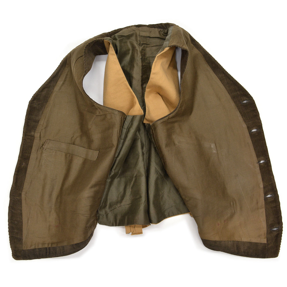 c.1930s DEADSTOCK DARK BROWN CORDUROY WORK VEST / BUCKLE-BACK ... 44