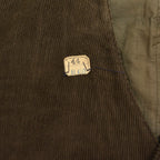 c.1930s DEADSTOCK DARK BROWN CORDUROY WORK VEST / BUCKLE-BACK ... 44