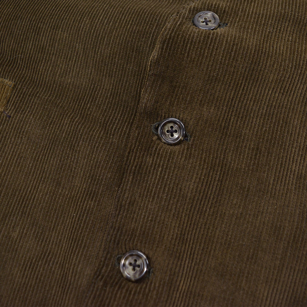 c.1930s DEADSTOCK DARK BROWN CORDUROY WORK VEST / BUCKLE-BACK ... 44