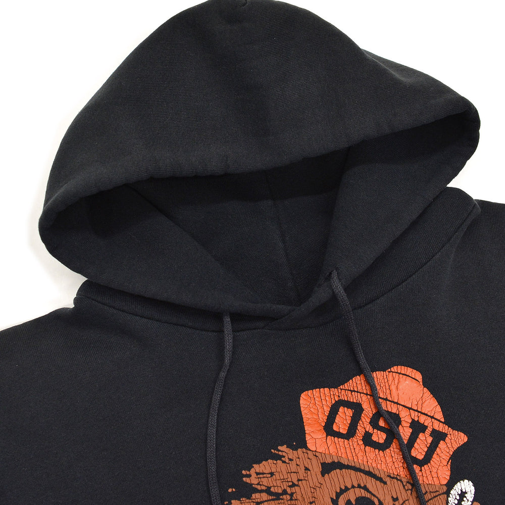 1990s RUSSELL ATHLETIC OSU PRINT SWEAT PARKA / BLACK ... XXL
