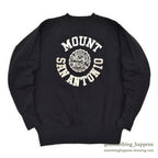 1960's DEADSTOCK PACIFIC ATHLETIC CO FLOCK PRINT SWEAT SHIRT / BLACK ... L