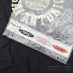 1960's DEADSTOCK PACIFIC ATHLETIC CO FLOCK PRINT SWEAT SHIRT / BLACK ... L