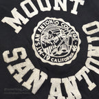 1960's DEADSTOCK PACIFIC ATHLETIC CO FLOCK PRINT SWEAT SHIRT / BLACK ... L