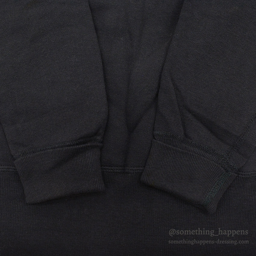 1960's DEADSTOCK PACIFIC ATHLETIC CO FLOCK PRINT SWEAT SHIRT / BLACK ... L