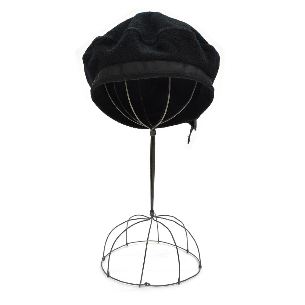 1990's PATAGONIA BLACK FLEECE BERET HAT ... M
