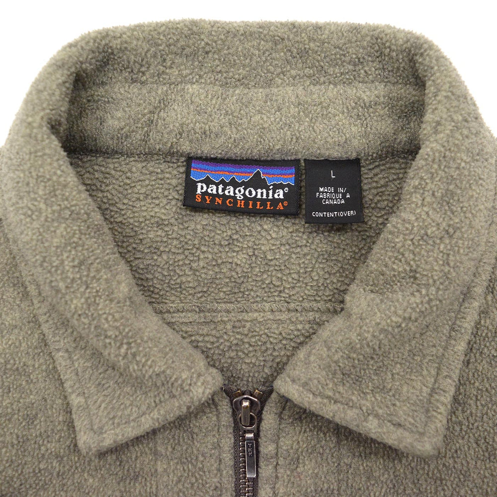 1990's PATAGONIA SYNCHILLA OVER SHIRT / LIGHT GRAY ... L