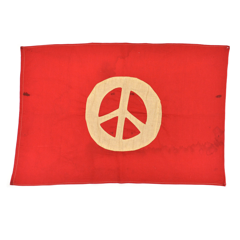 1960's~ HANDMADE ANTI-WAR PEACE FLAG ...