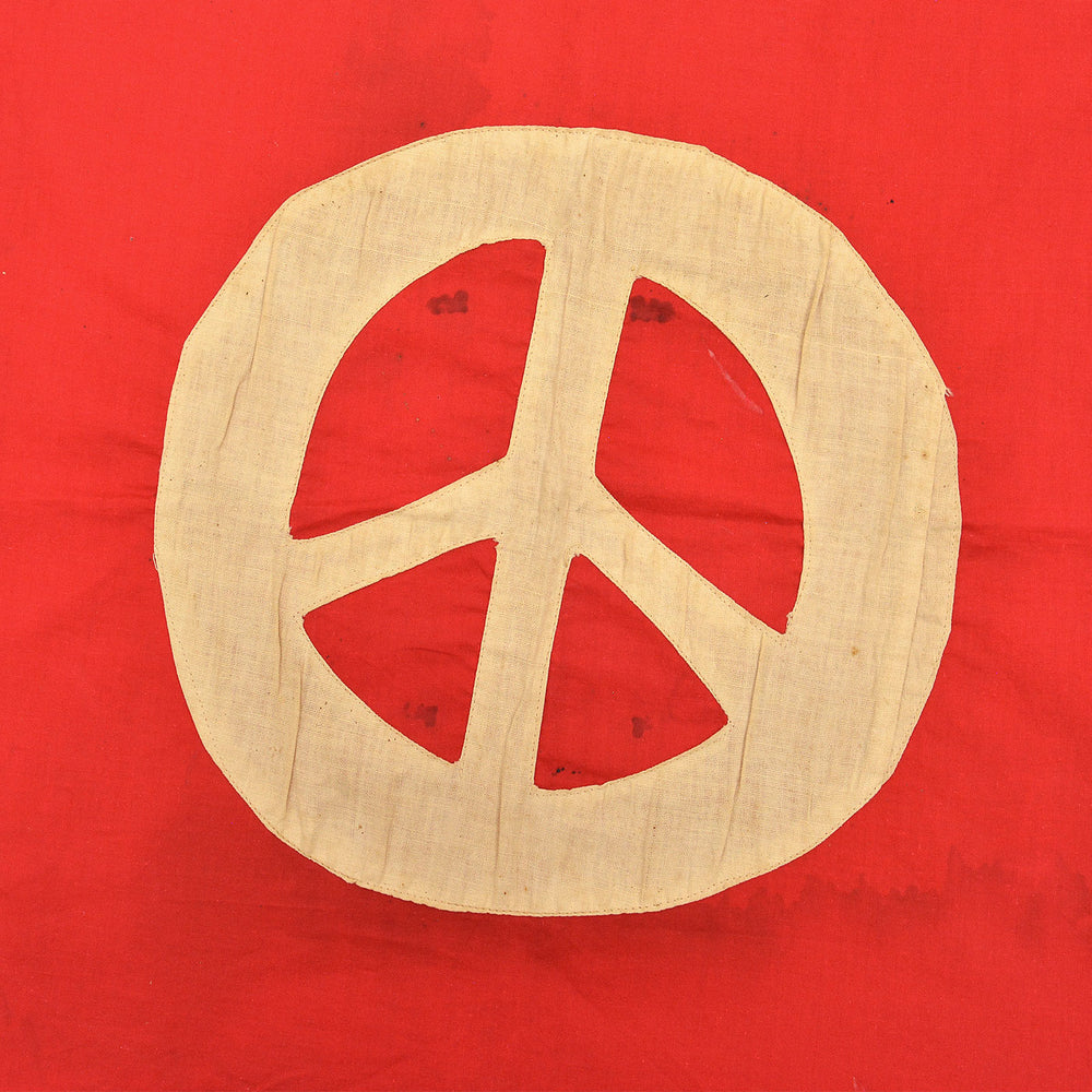 1960's~ HANDMADE ANTI-WAR PEACE FLAG ...
