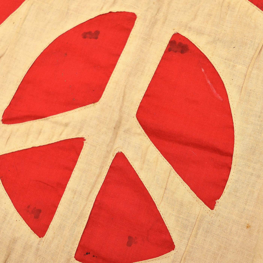 1960's~ HANDMADE ANTI-WAR PEACE FLAG ...