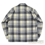 ~1960's PENDLETON GRAY PLAID WOOL SHIRT / RARE TAG ...