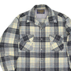 ~1960's PENDLETON GRAY PLAID WOOL SHIRT / RARE TAG ...