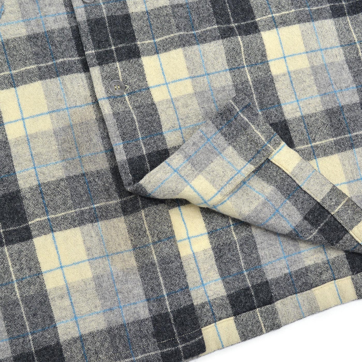 ~1960's PENDLETON GRAY PLAID WOOL SHIRT / RARE TAG ...