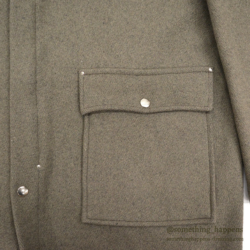 1960's PETERS WOOL COAT / UNUSUAL DETAIL ... XL