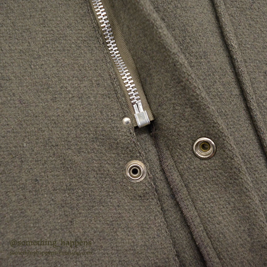 1960's PETERS WOOL COAT / UNUSUAL DETAIL ... XL