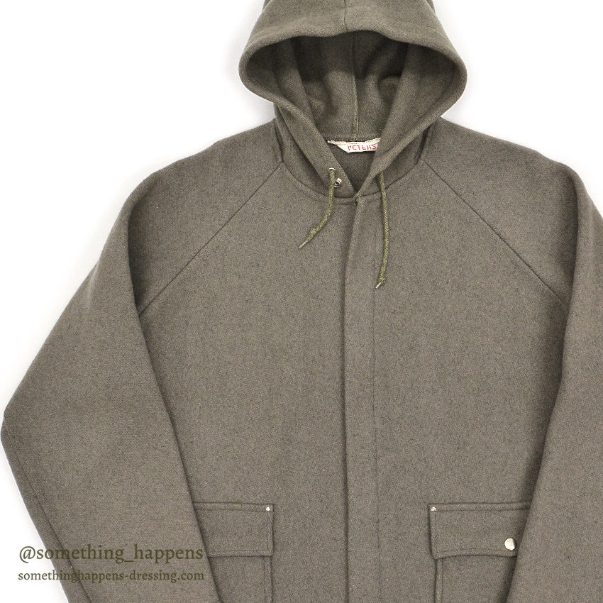 1960's PETERS WOOL COAT / UNUSUAL DETAIL ... XL