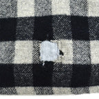 1980's PINE HILL CPO BLACK / GRAY PLAID SHIRT ... L