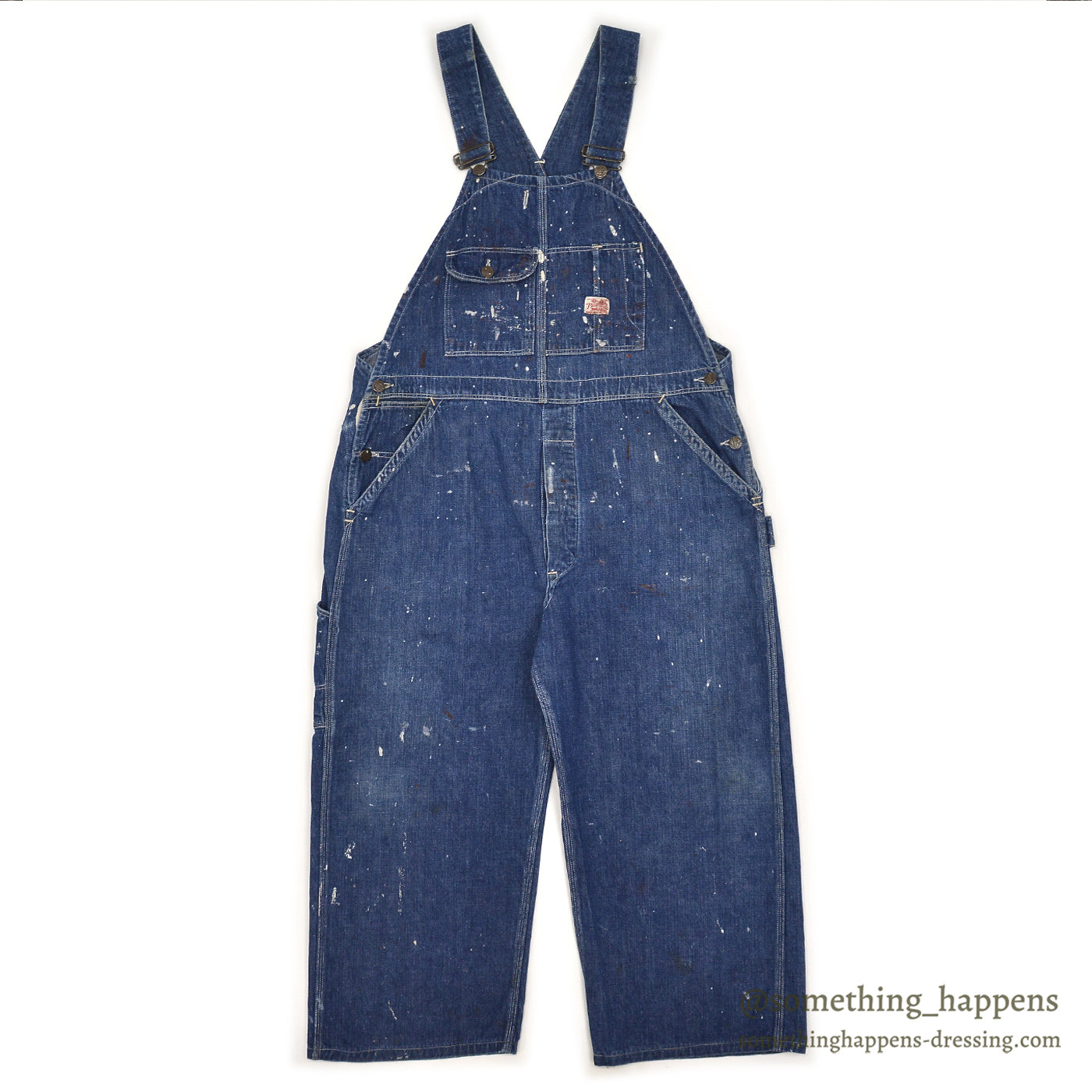 1940's PIONEER PAINT SPLATTER DENIM OVERALL  W39 – SomethingHappens